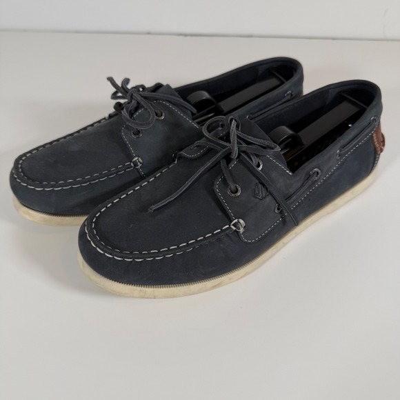 Johnston & Murphy Other - Johnston & Murphy Boat Shoes Size 6M Navy Blue Leather Preppy Nautical Classic